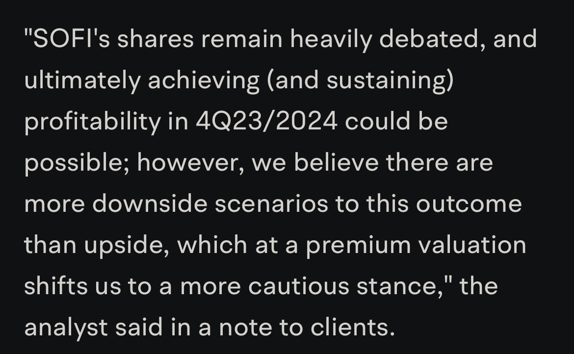 $SoFi Technologies (SOFI.US)$ 這個他媽的頭不知道他猜測我可以猜測他的公司很瘋狂，相信他的公司會失敗所有意見，沒有真實數字和統計數據來支持他的論文，這個傢伙屬於監獄瘋狂的情況如何允許這種