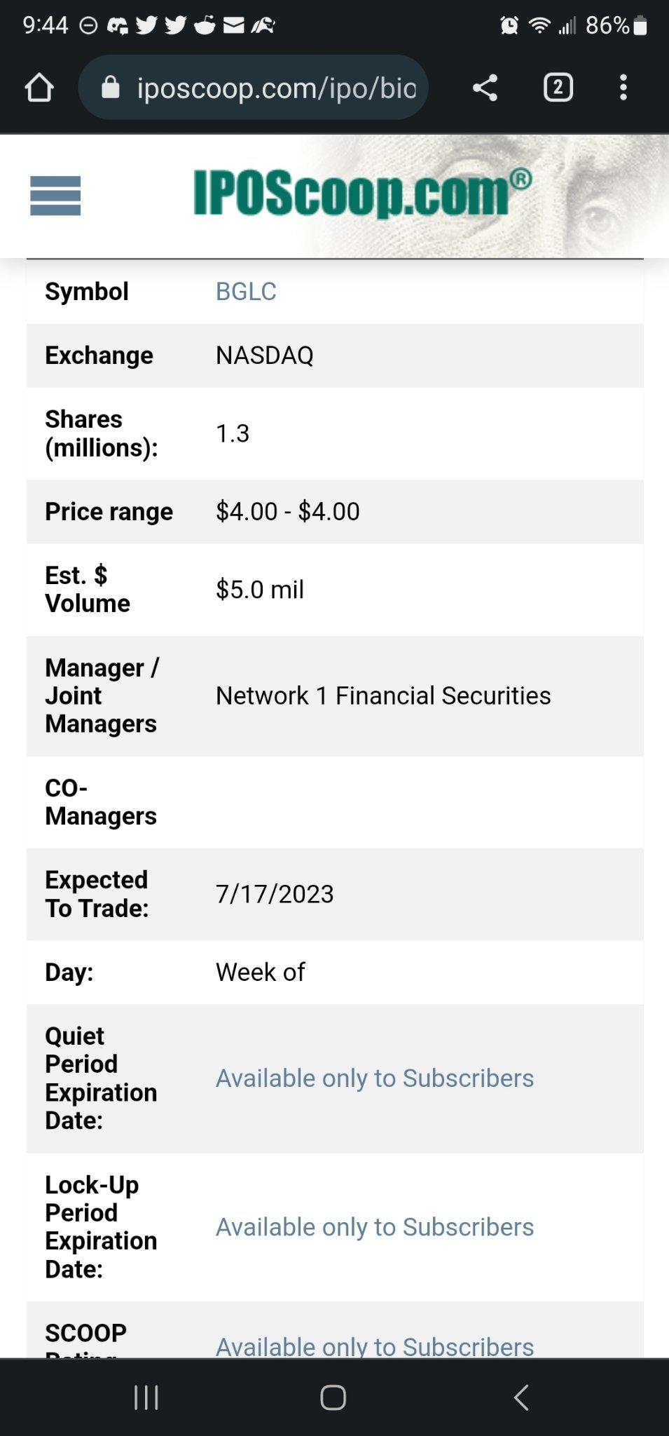 $BioNexus Gene Lab (BGLC.US)$ 你們他們根據這張照片將這個轉到星期一或下週的某個時候，我不知道這是哪一張。我們可能引起了太多關注它。-_-所以製作這篇文章可能不是個好主意，如果這就是發生的原因，可能會再次移動它，但這是我願意承擔的風險，因為我們無法讓每個人在它下落的那一次都完全準備好，如果你...