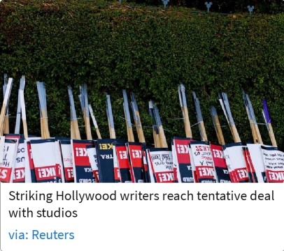 ハリウッドの脚本家ストライキが終了