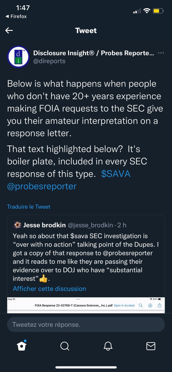 Don’t let these shorts fool you. They’re going to get in trouble for putting out fake interpretation and news. Report them to SEC and DOJ for stock manipulation. Here’s reply to that twitter FUD to