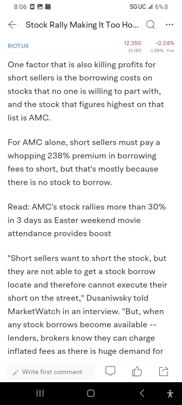 AMC.US top most squeezable stock now !!!