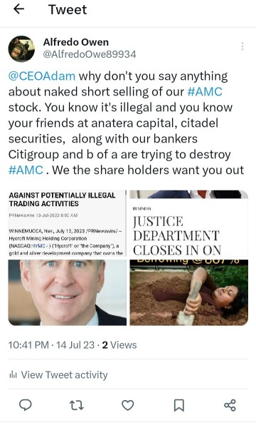 we moass monday morning premarket,  if Adam Aaron won't do anything about naked short selling,  then we crash the entire market  !
