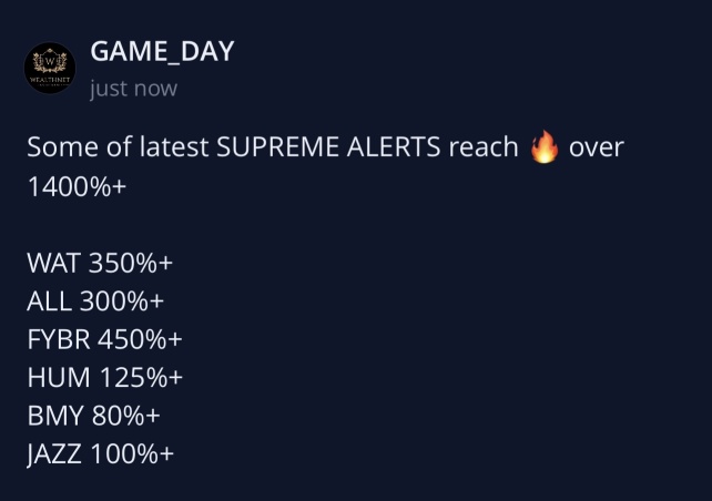 Some of latest SUPREME ALERTS reach 🔥 over 1400%+