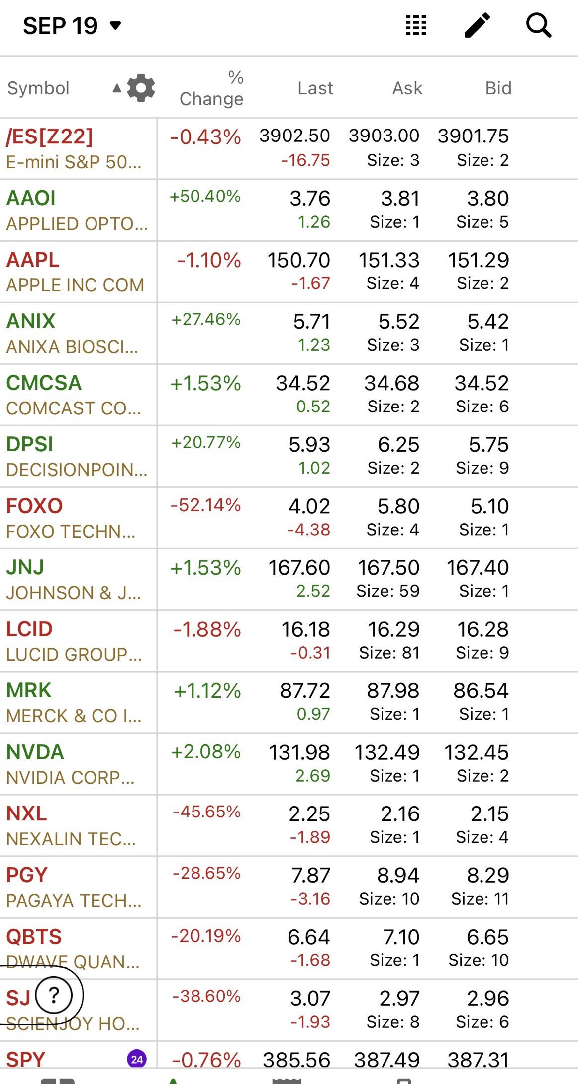 9/19 Watchlist