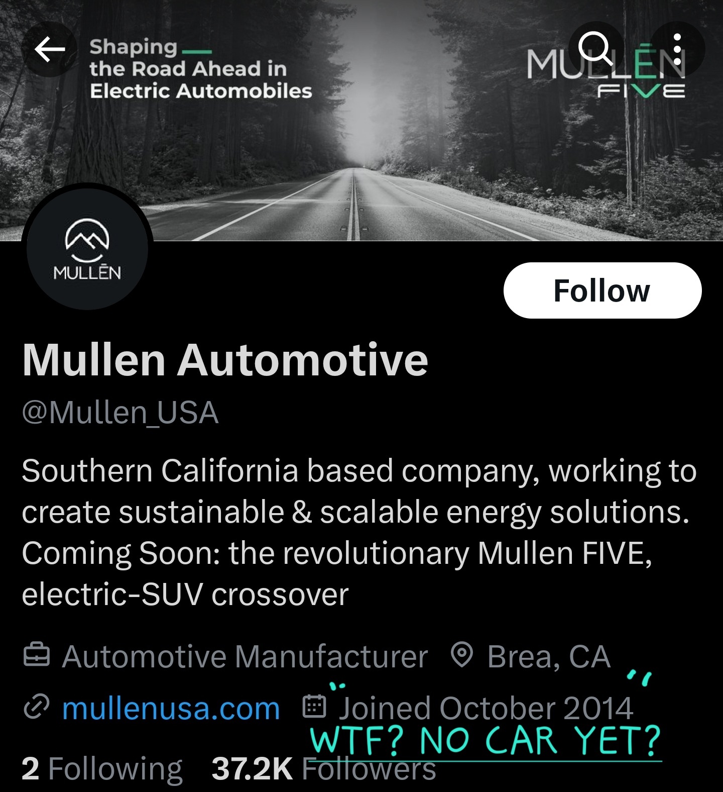 $Mullen Automotive (MULN.US)$他们不制造汽车，但今晚你要请他们吃饭😋 真美味