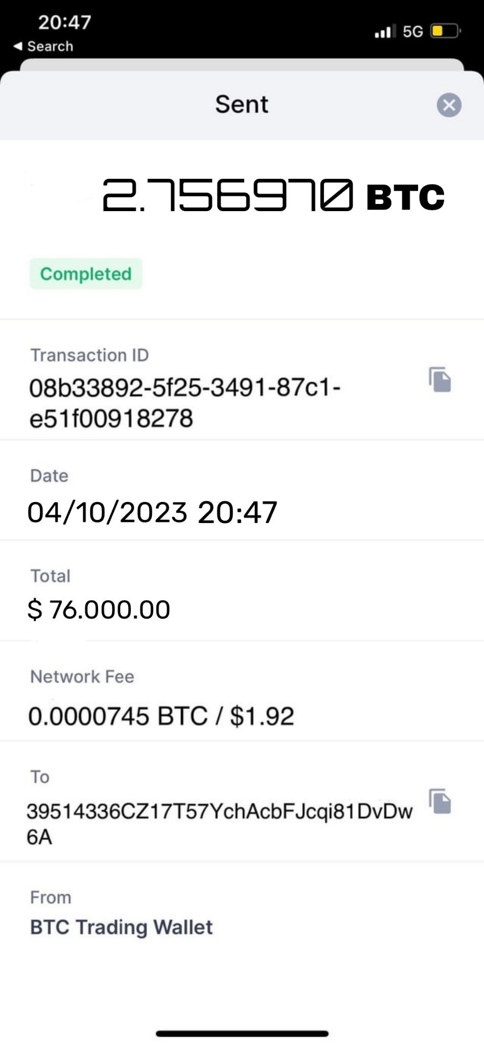 $比特幣 (BTC.CC)$ 交易成功 沒有什麼比比特幣和加密貨幣更能創造更多百萬富翁 交易72小時後的大筆提款...恭喜@ Jimmy McCarthy