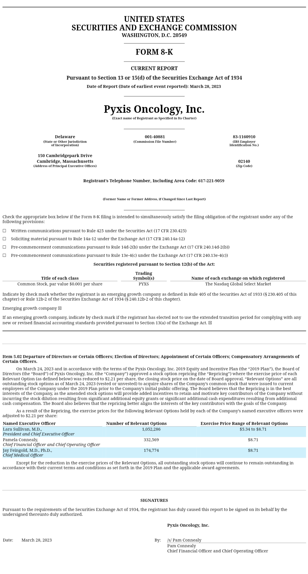 $Pyxis Oncology (PYXS.US)$ 八公里