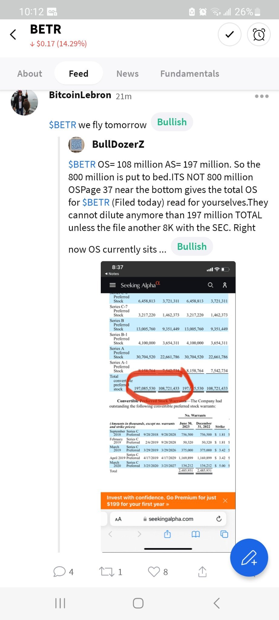 $Better Home & Finance (BETR.US)$ filed today