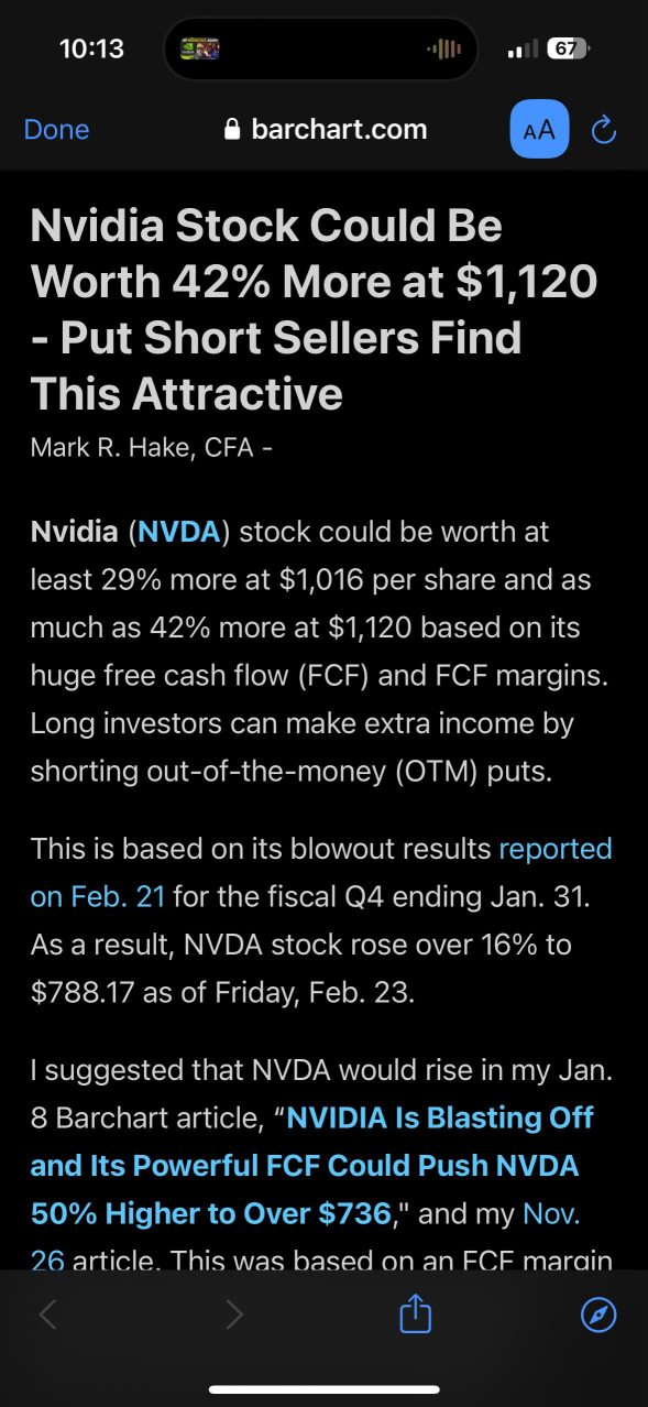 NVIDIA to $900 by end of the week.