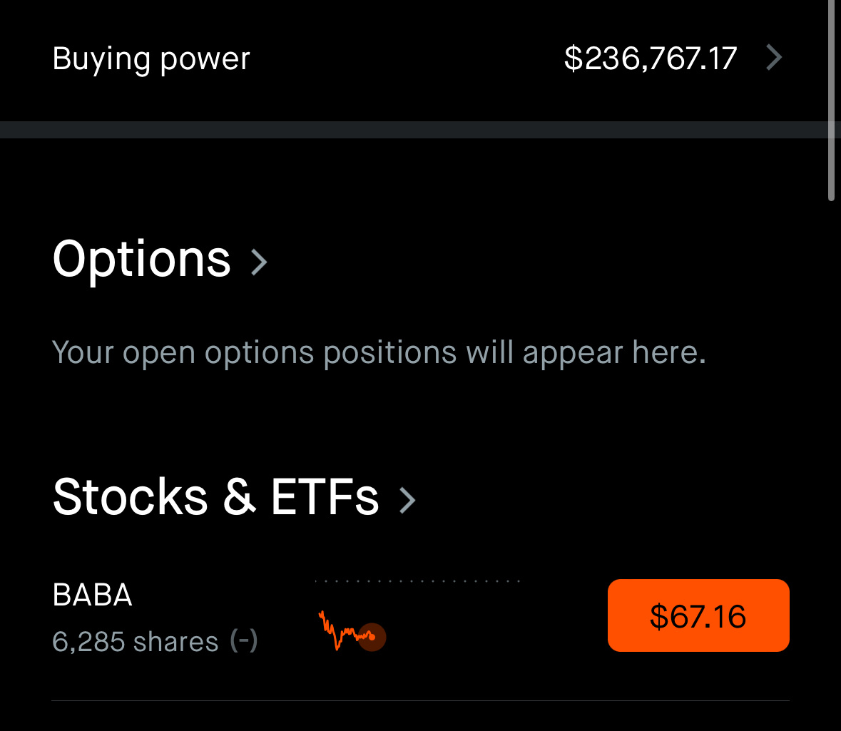 $BABA-W (09988.HK)$ If its under $68 good time to start to buy little by little. I have 6285 shares now🪽