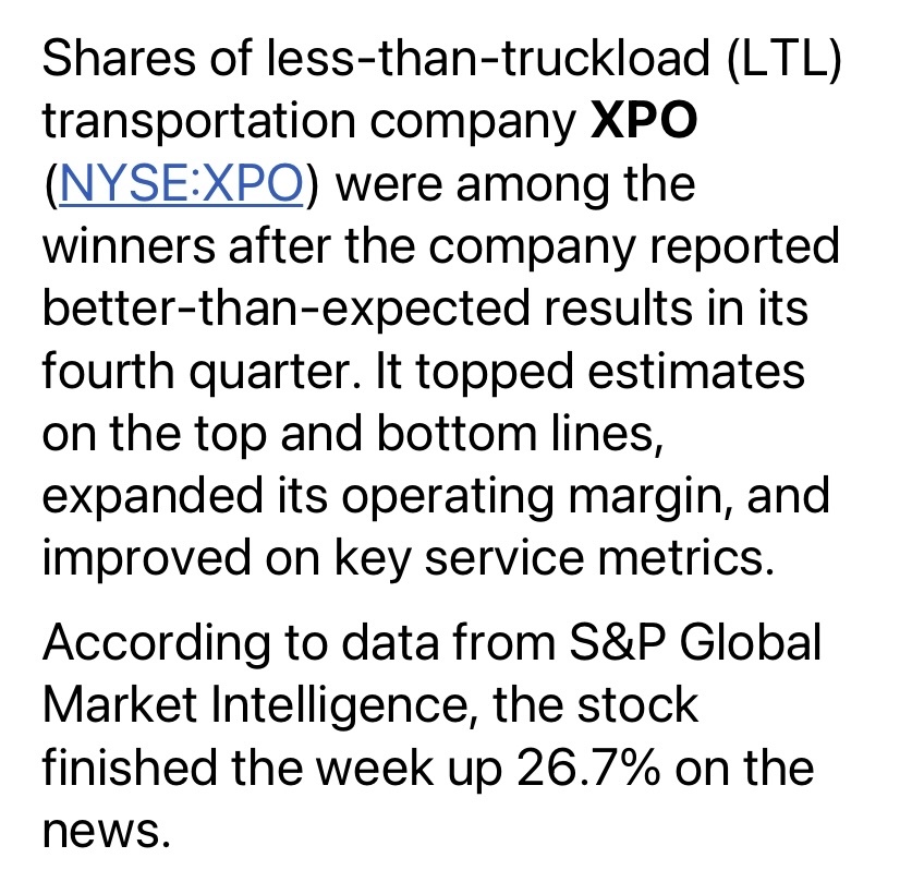 🚨⚡️🚨⚡️🚨 $XPO (XPO.US)$ 📊⚡️📊