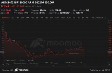 Arm Holdings在股票可能漲到150美元之際，看到期權激增。