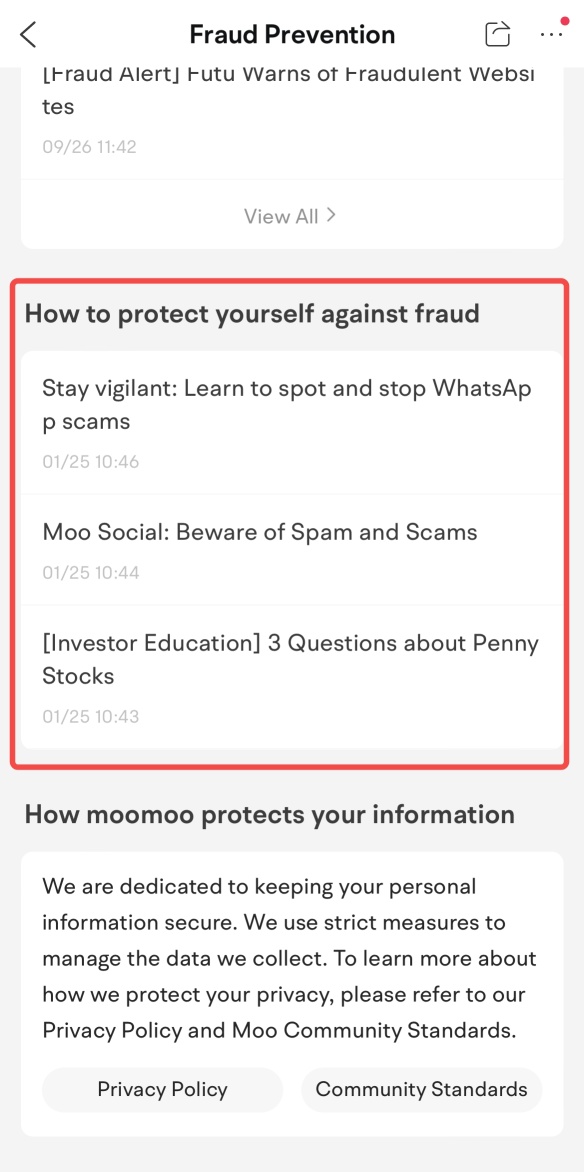 moomoo 防止欺詐功能的快速指南