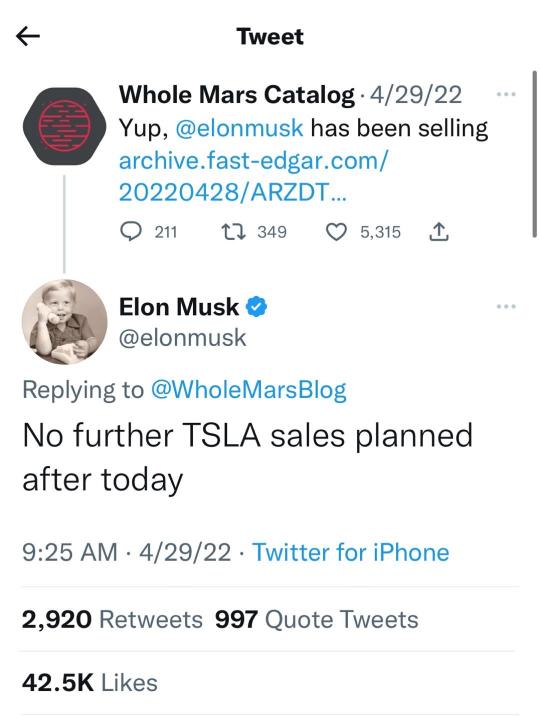 Musk Sells Nearly $4 Billion Tesla Stocks After Twitter Takeover -- Latest SEC Filings