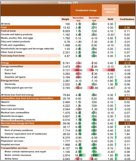 Here's the Inflation Breakdown for December, in One Chart