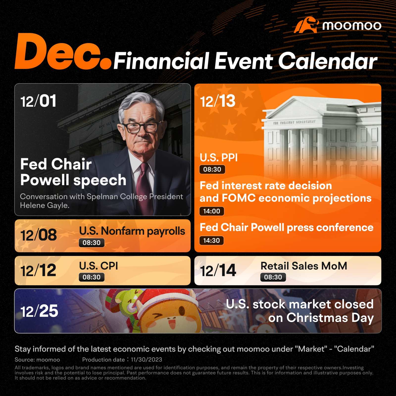 Upcoming Events - December Financial Event Calendar