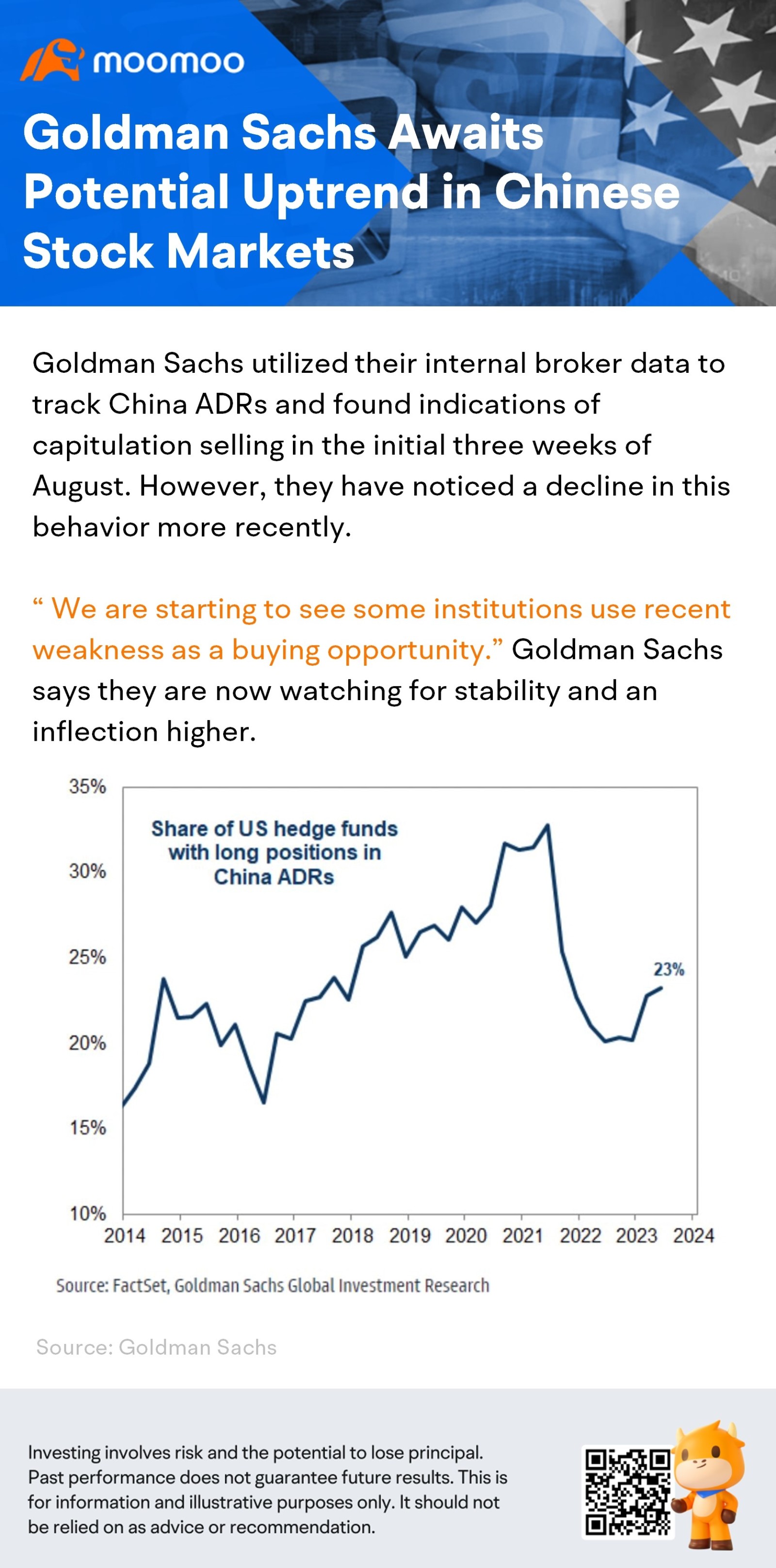 Goldman Sachs Awaits Potential Uptrend in Chinese Stock Markets