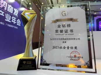 China Mobile Games was awarded the “Top 20 Game Companies in Guangdong” and the “Social Responsibility Award” in the 2023 Gold Diamond List