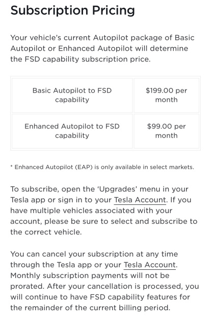 FSD subscription is out