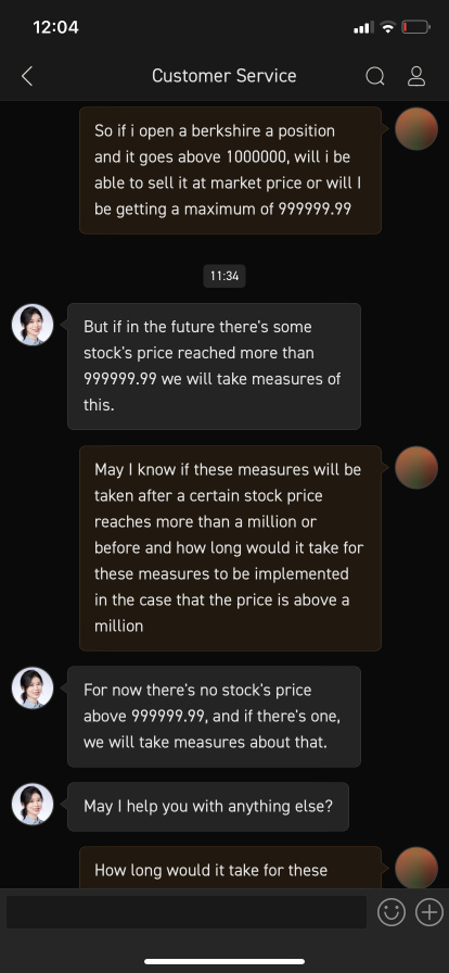 MooMoo has a limit price of 999999.99 currently