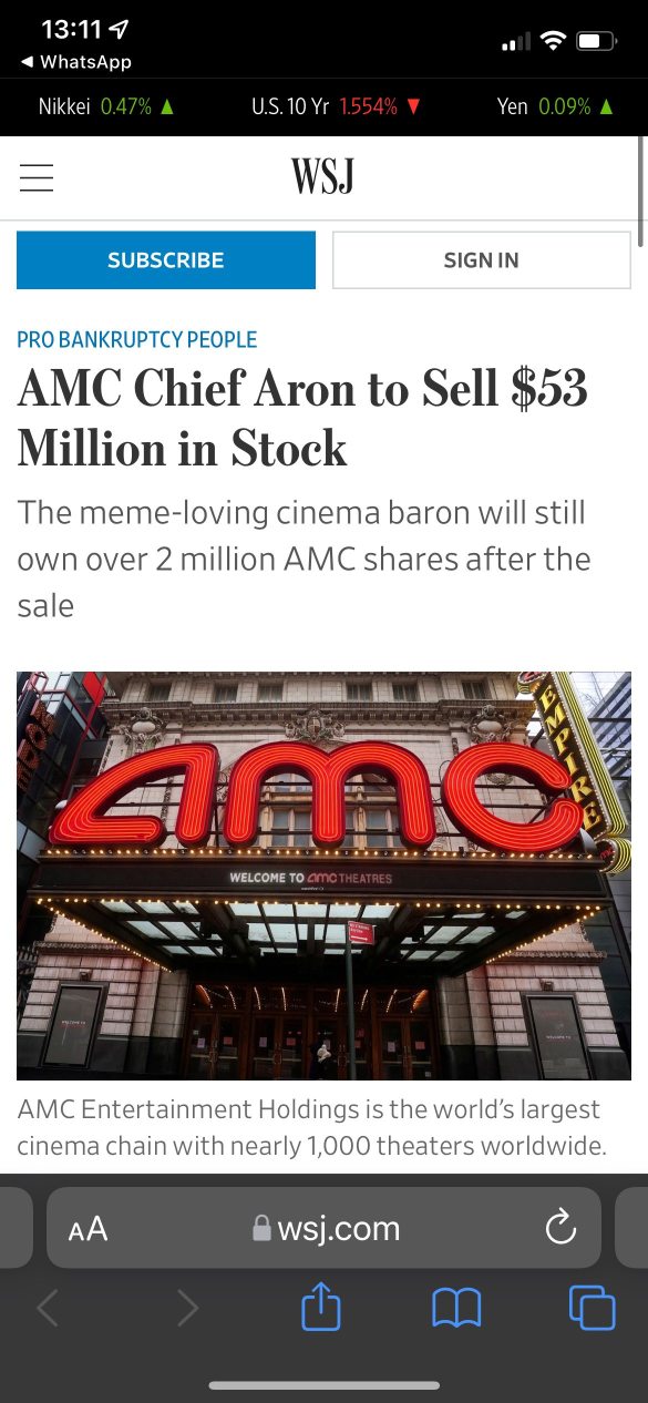 AMC CEO getting rich