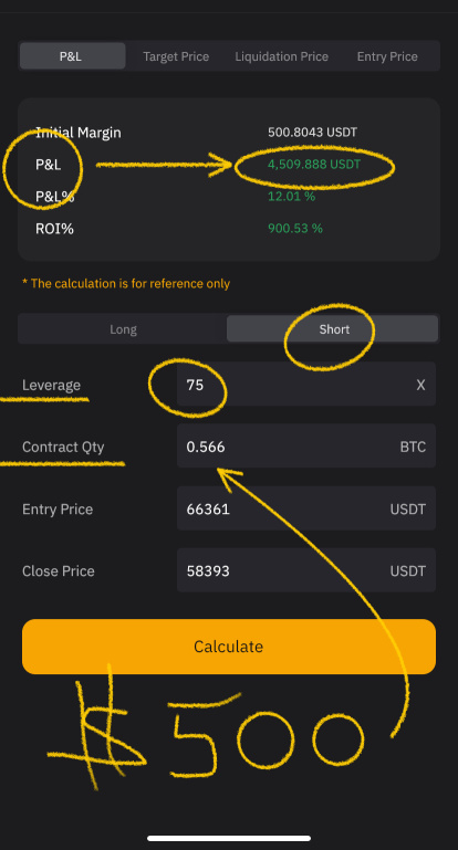 BTC 上升或下跌時的利潤！