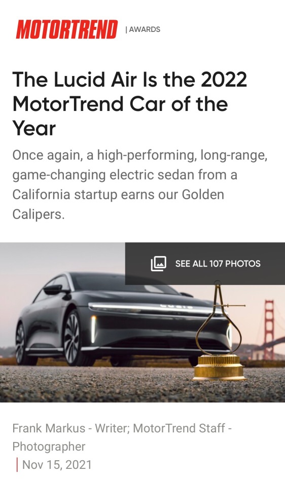 MotorTrend 2022年のカー・オブ・ザ・イヤー