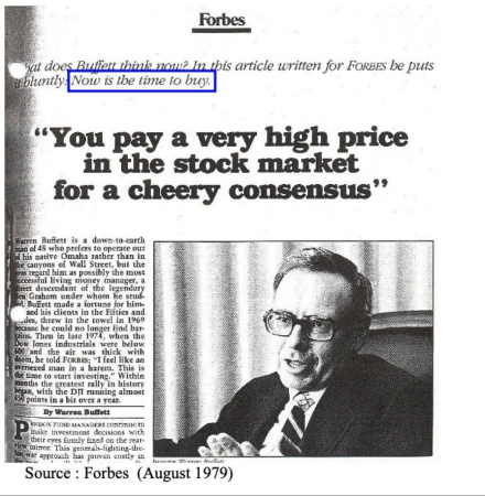 Warren Buffett in the middle of the 2008 crisis: