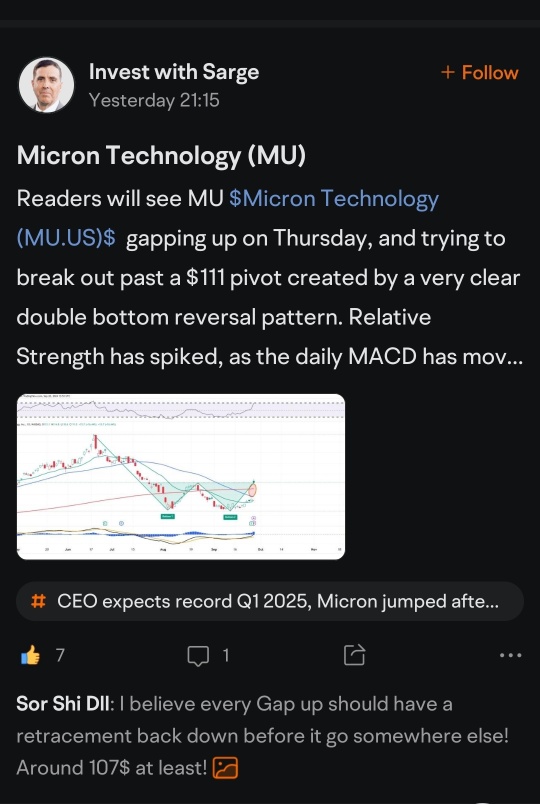 Trade Review: Micron's Earning Day!