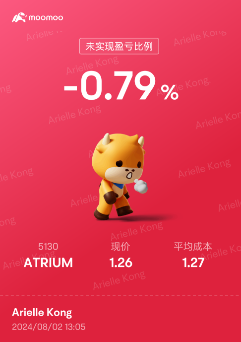 On 8/1, bought Atrium, stock code 5130, individual dividend investment bias, the last two trades were both REITs. In fact, banks are also my investment symbol, but they have all risen recently, so there are no buying opportunities at the moment. It's not too late to observe and wait for a pullback.