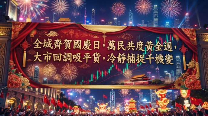 王子- 「全城齐贺国庆日，万民共度黄金周，大市回调吸平货，冷静捕捉千机变」观察市场走势变化 （王子投资笔记）