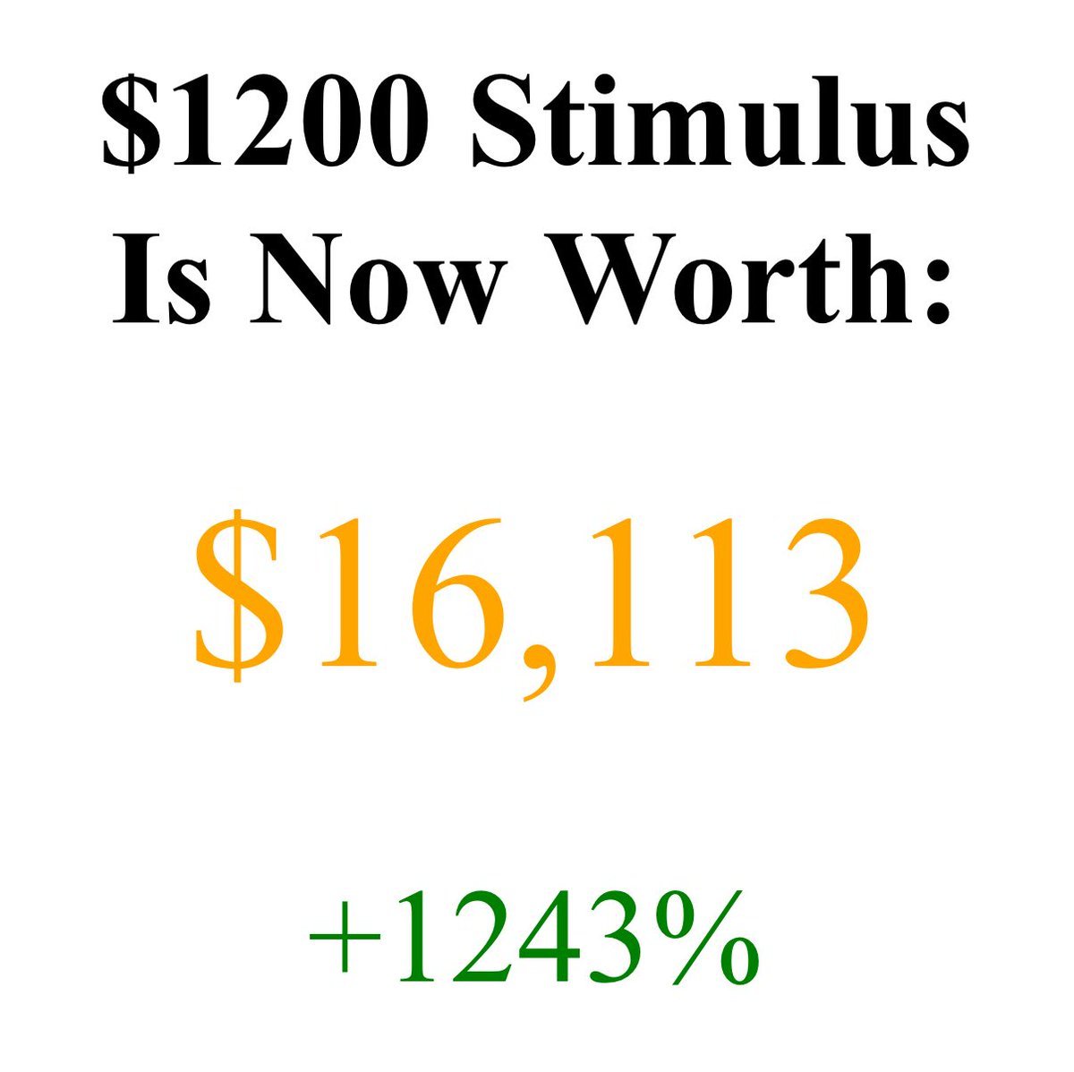 豆知識：2020年に1,400ドルの給付金でビットコインを購入していた場合、現在では16,113ドル以上になっていた計算... -  moomooコミュニティ