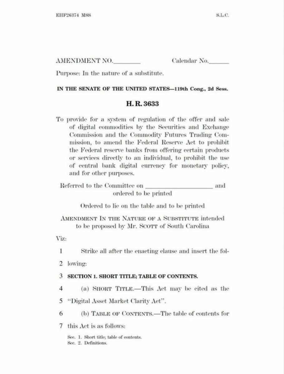🚨突发：🇺🇸美国参议院银行委员会将于今天东部时间上午10:30对《加密清晰法案》进行投票。
