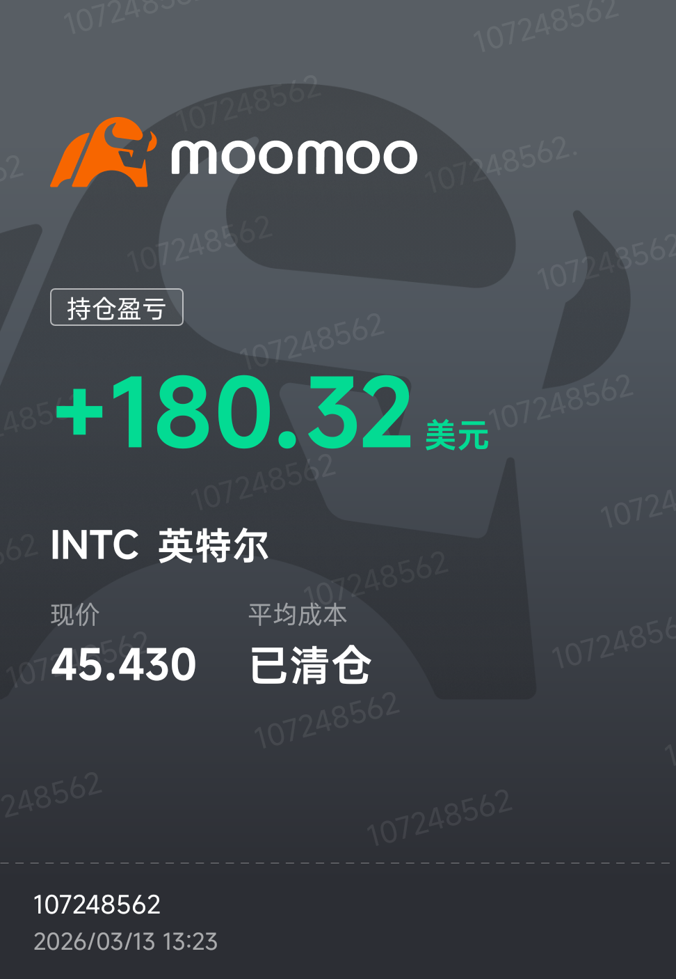 $英特尔 (INTC.US)$ 日内赚饭钱