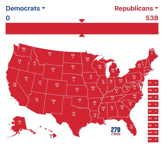 The electoral map when Jim Cramer says Harris is going to win: