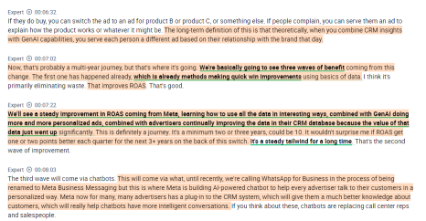 Some really insightful data on Q3 $META from a digital ad agency/partner: