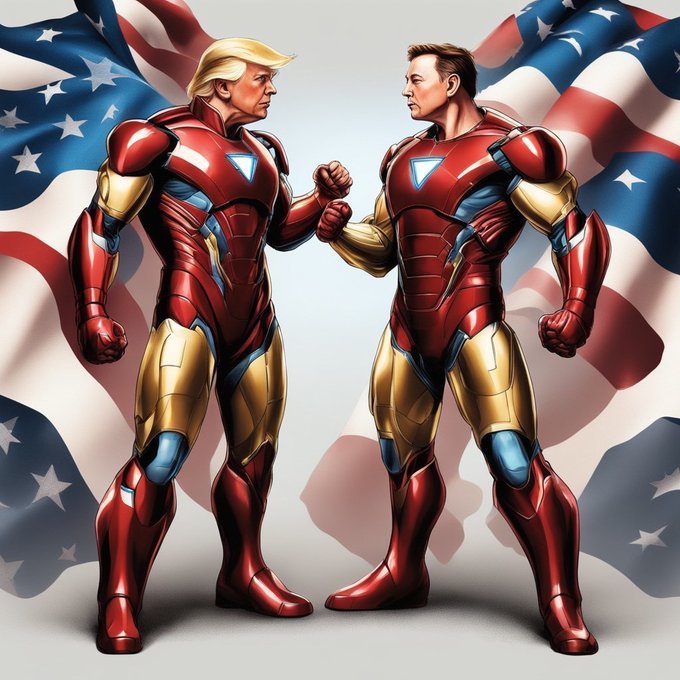 Gonna tell my kids this was Ironman and Iron Patriot $Tesla (TSLA.US)$$Trump Media & Technology (DJT.US)$