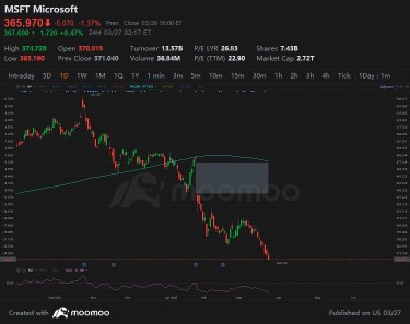 $MSFT 是今年迄今爲止表現最差的大型股。