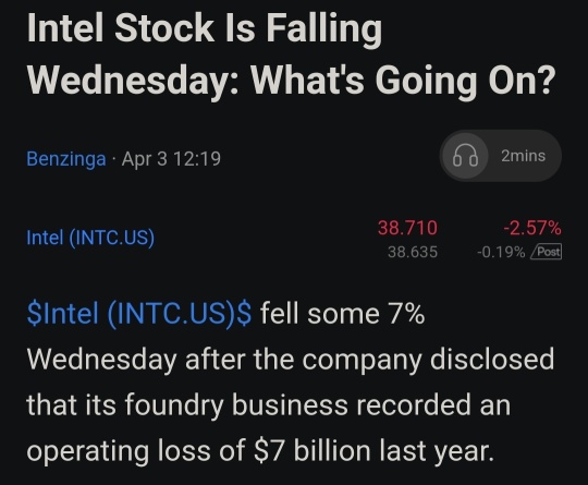 Is Intel in Trouble?