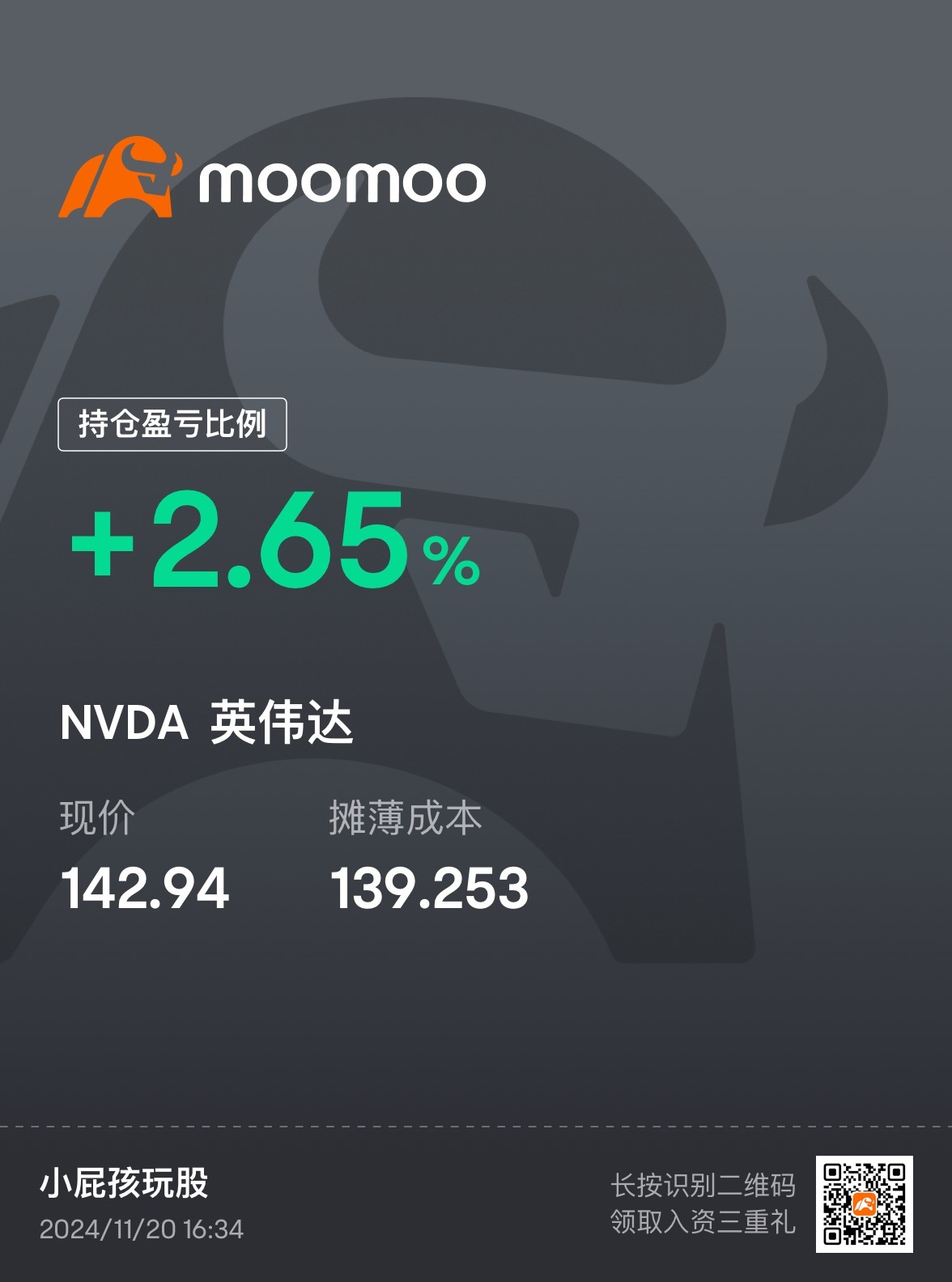 $英偉達 (NVDA.US)$ 買一單刷刷