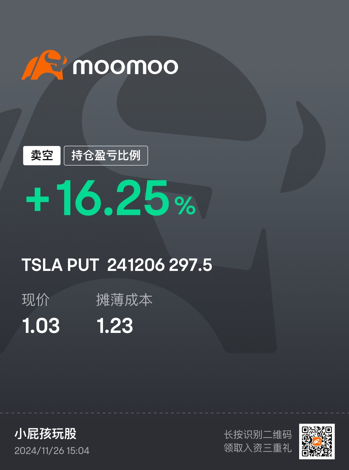 $特斯拉 (TSLA.US)$ 骗骗权利金不好吗[抠鼻]