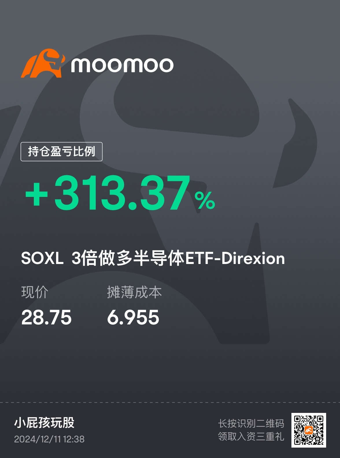 $3倍做多半导体ETF-Direxion (SOXL.US)$ 太磨人了 几个月了还是这样