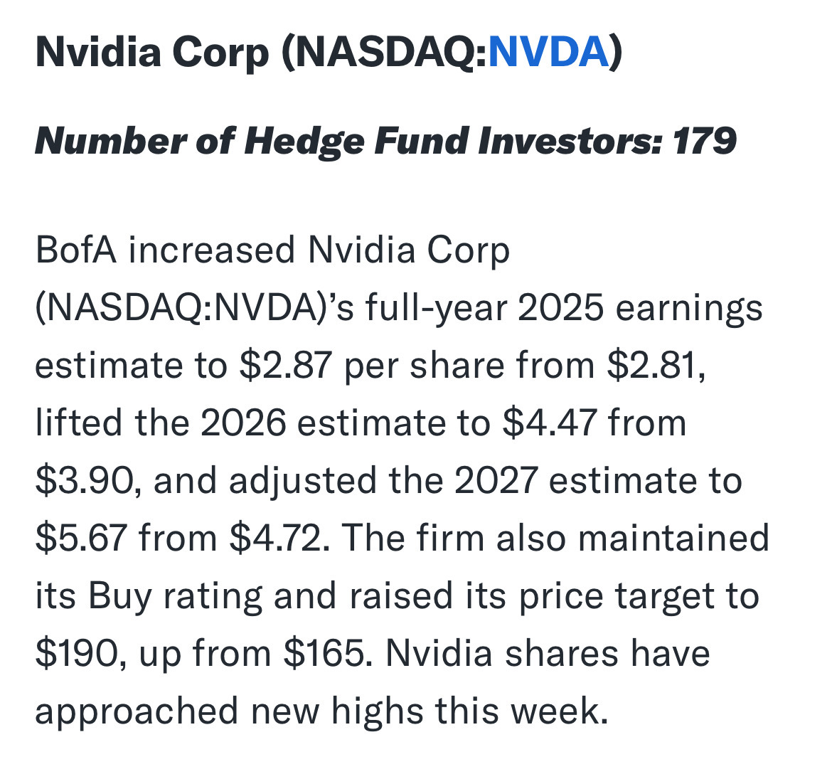 $エヌビディア (NVDA.US)$ 見積もりは常に修正され続けています [クールな顔] ブラックウェルはまだ出荷を開始しておらず、ルビンはラインナップにあります [大喜び]