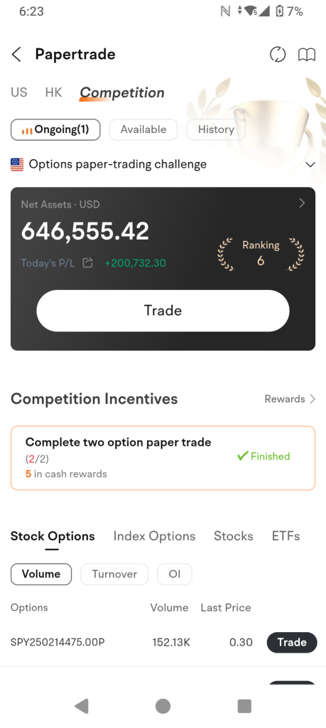 Options Trading Challenge