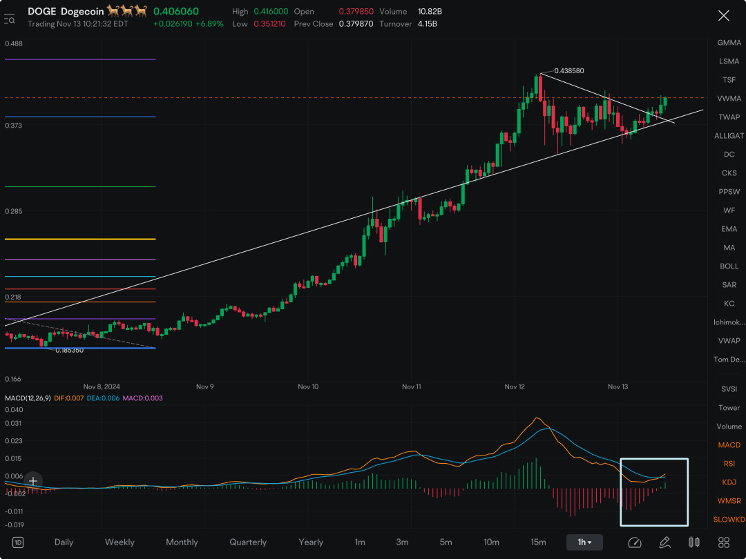 瘋狂......3年多來，DOGE 終於找到了催化劑。持有。