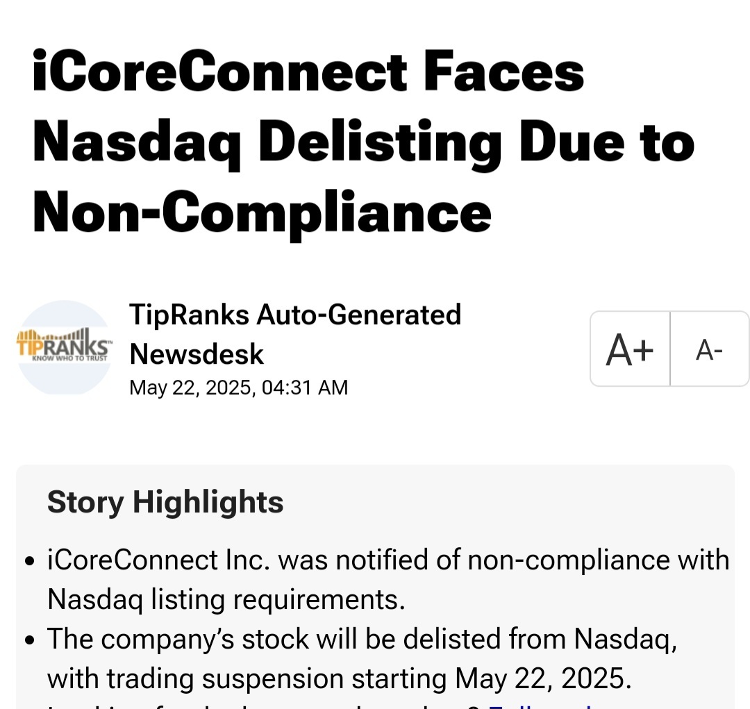 $iCoreConnect (ICCT.US)$ 🫠🫠🫠