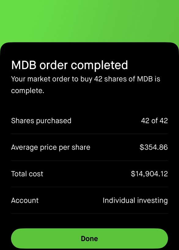 วันนี้ผมเก็บ MongoDB เพิ่มครับ ยืนยันคำเดิมว่ามองเป็น ขาขึ้น