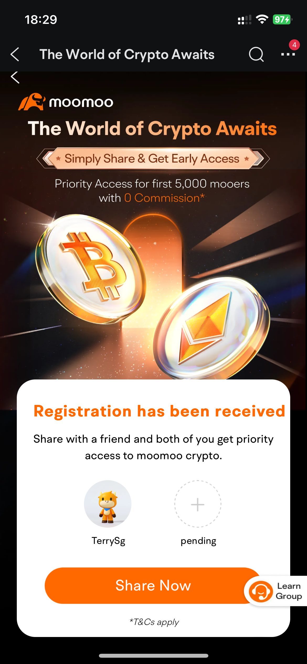 Have you experienced Moomoo cryptocurrency trading together?