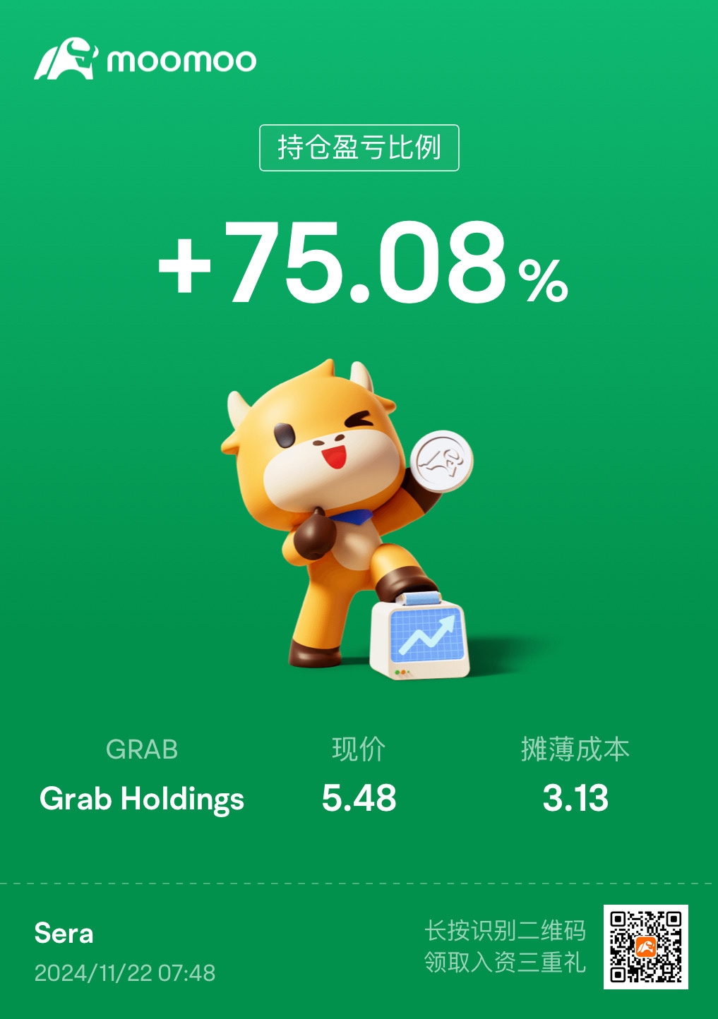 $Grab Holdings (GRAB.US)$ Come on!