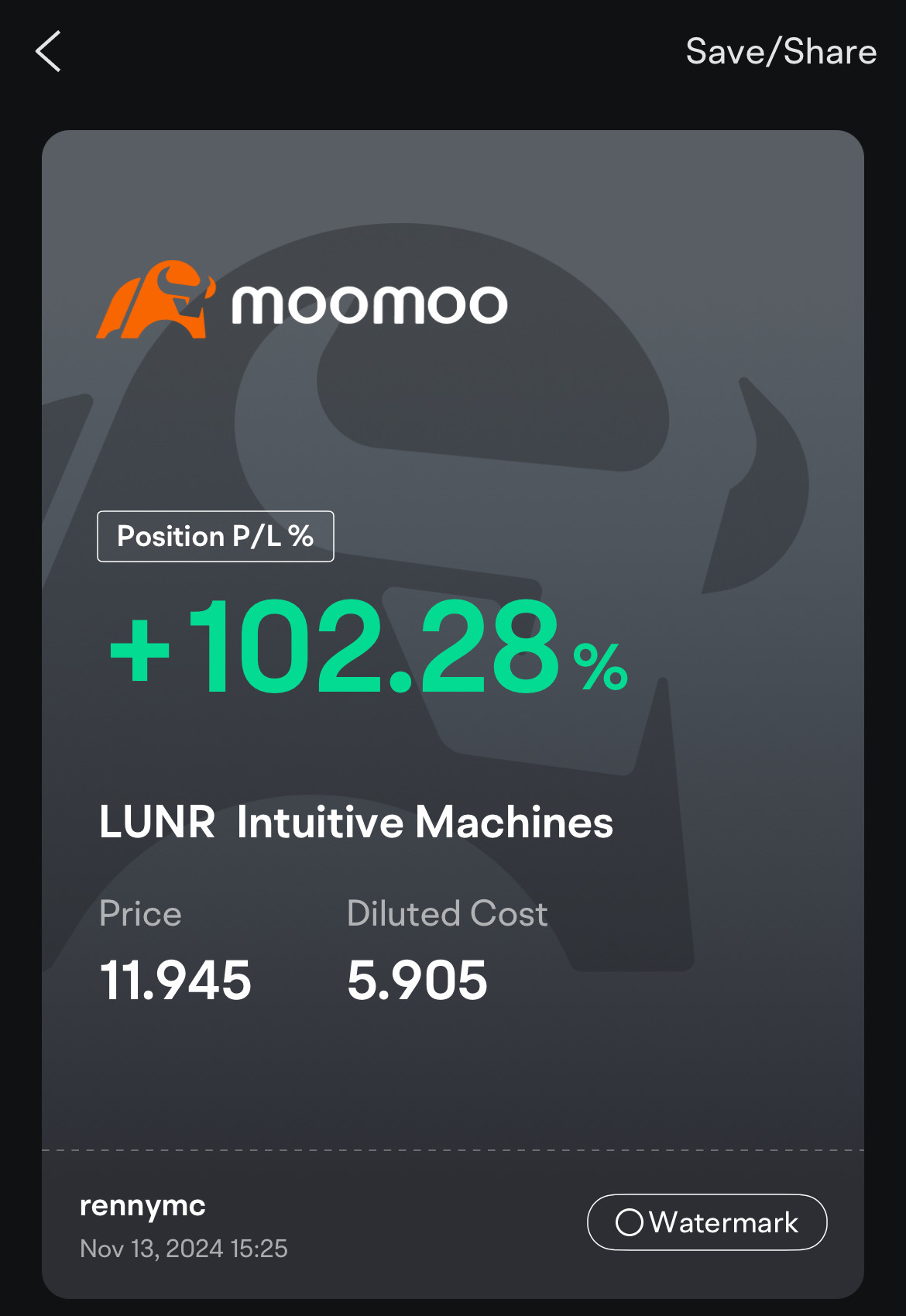 $Intuitive Machines (LUNR.US)$ 我喜欢LUNR！ [酷]